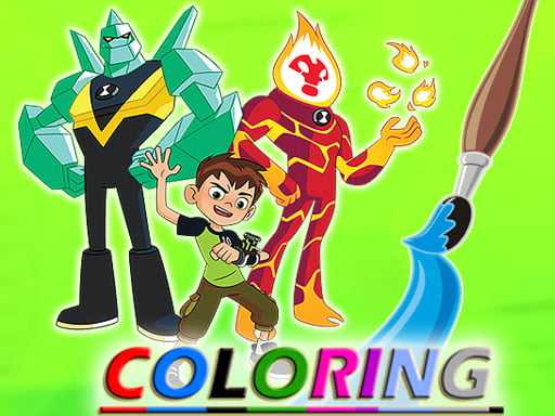 Ben 10 Coloring, Ben 10, Color, Coloring, Decorate, Dress Up, Fun, Game ...